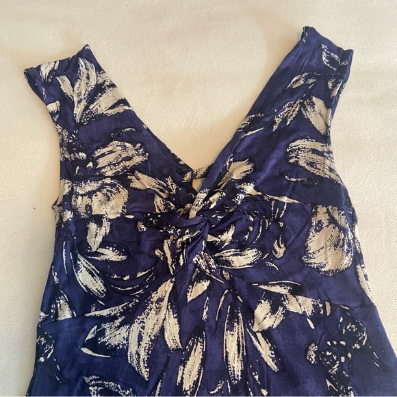 Desigual Blue White slim Midi Dress - Picture 3 of 6